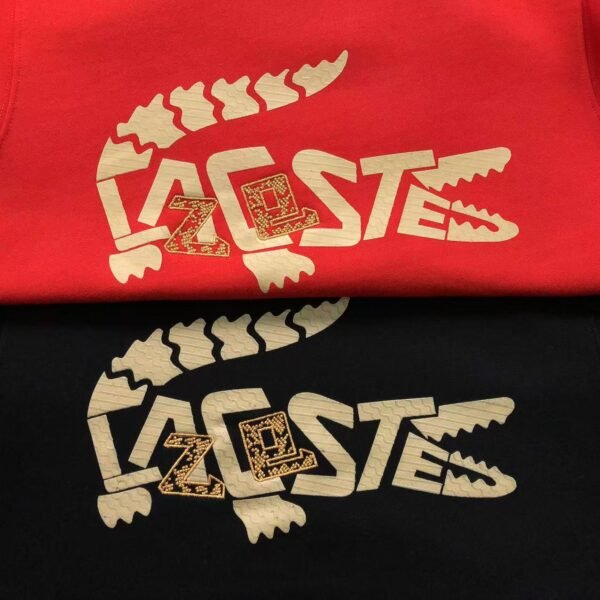 Lacoste Auspicious Snake New Year Collection Sweatshirts Unisex  Red And Black - Image 7