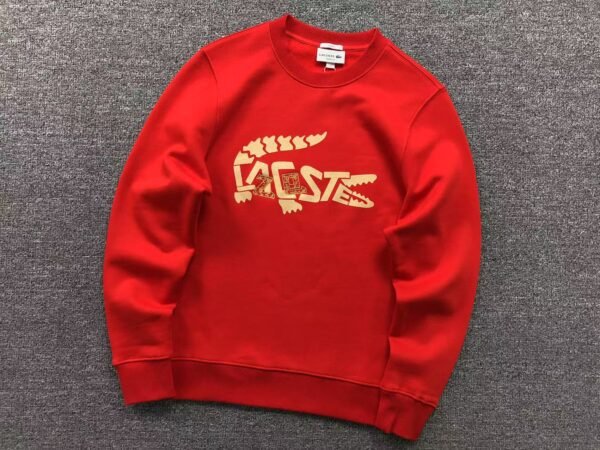 Lacoste Auspicious Snake New Year Collection Sweatshirts Unisex  Red And Black - Image 8