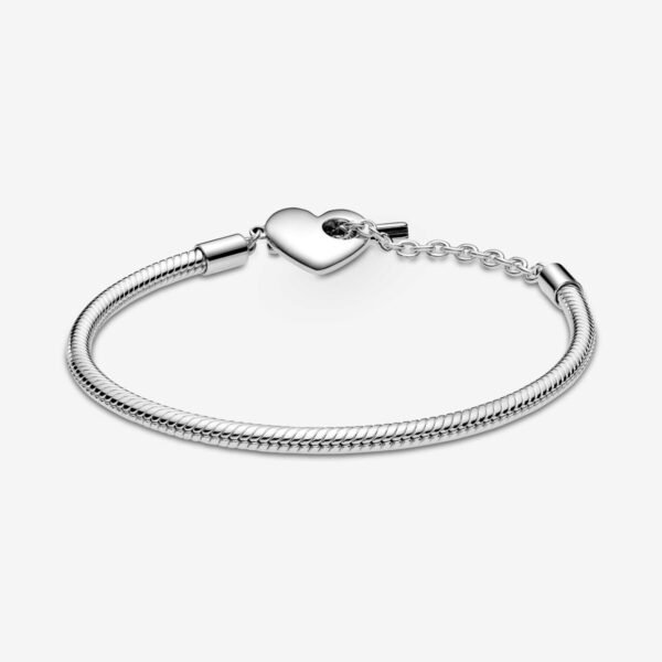 Pandora Moments Heart T-Bar Snake Chain Bracelet - Image 3