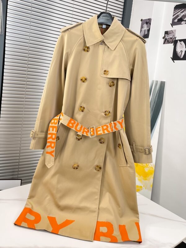 Burberry Trench Coats Women's Bright Orange