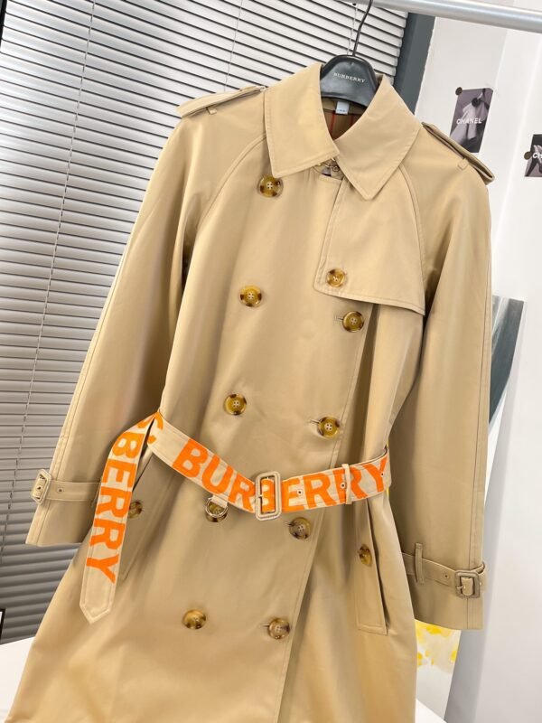 Burberry Trench Coats Women's Bright Orange - Image 2