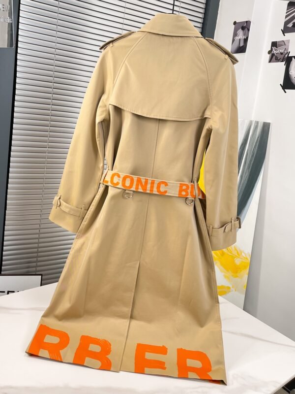 Burberry Trench Coats Women's Bright Orange - Image 4