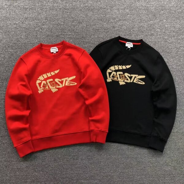 Lacoste Auspicious Snake New Year Collection Sweatshirts Unisex  Red And Black