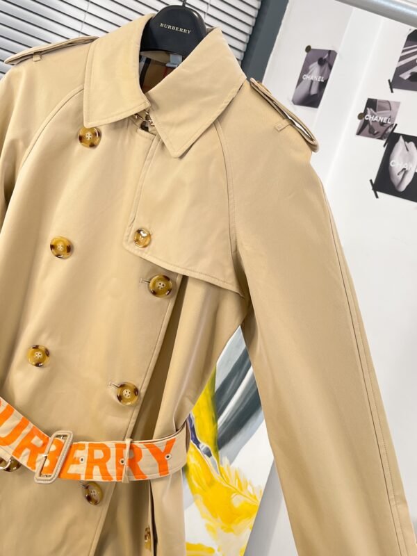 Burberry Trench Coats Women's Bright Orange - Image 3