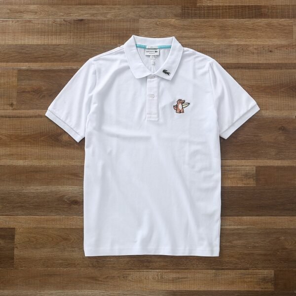Lacoste Polo Shirt Men's Blue And White - Image 7