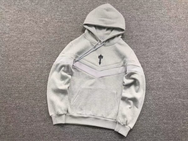 Trapstar V Stripe Hoodie Tracksuit Black/Grey - Image 3