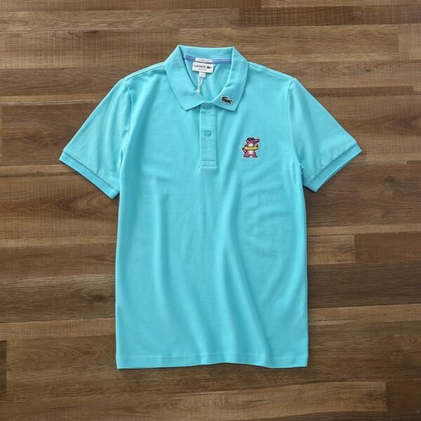 Lacoste Polo Shirt Men's Blue And White - Image 8