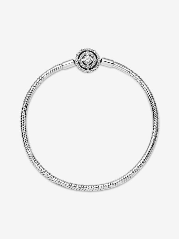 Halo Snake Chain Bracelet Sterling silver - Image 4