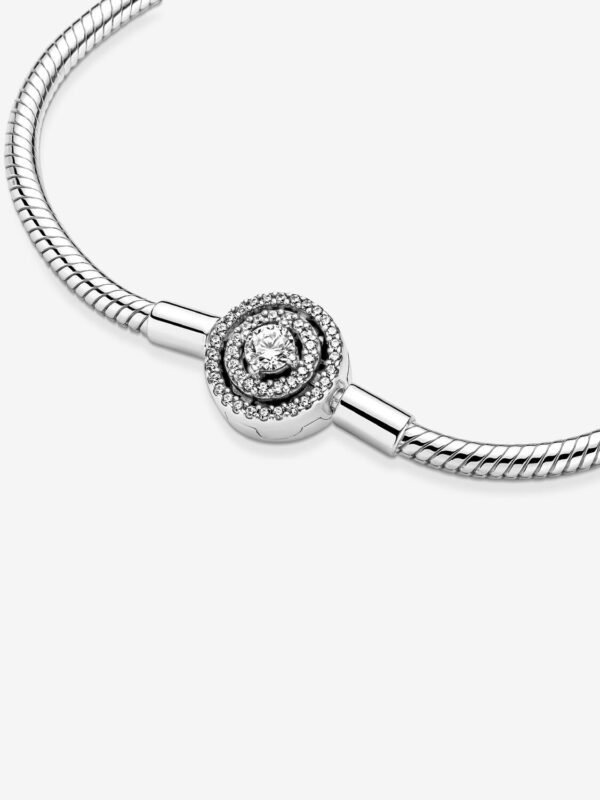 Halo Snake Chain Bracelet Sterling silver - Image 2