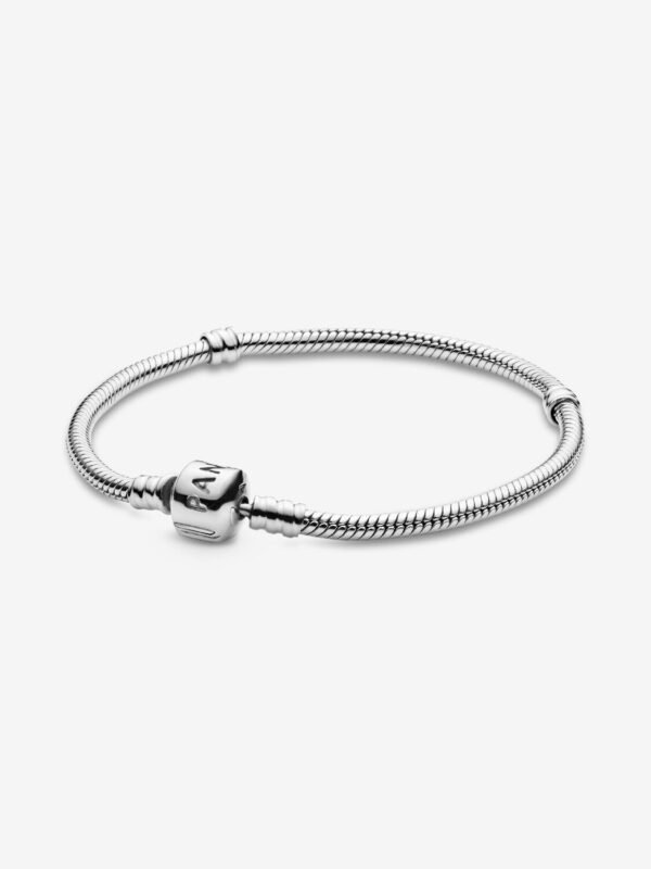 Barrel Clasp Snake Chain Bracelet Sterling silver