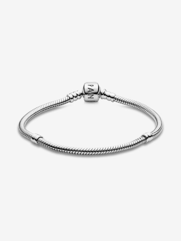Barrel Clasp Snake Chain Bracelet Sterling silver - Image 4