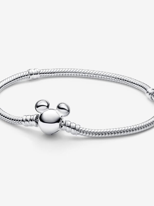 Disney Mickey Mouse Clasp Moments Snake Chain Bracelet Sterling silver - Image 3