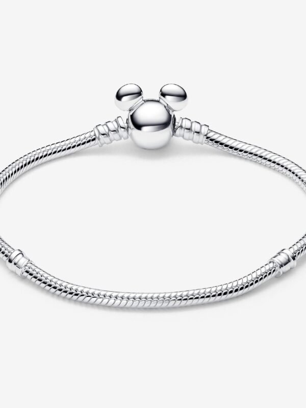 Disney Mickey Mouse Clasp Moments Snake Chain Bracelet Sterling silver - Image 4