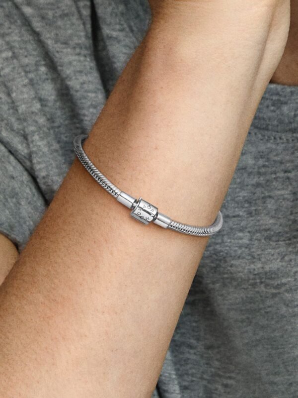 Barrel Clasp Snake Chain Bracelet Sterling silver