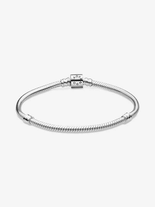 Barrel Clasp Snake Chain Bracelet Sterling silver - Image 5