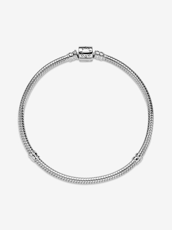 Barrel Clasp Snake Chain Bracelet Sterling silver - Image 3