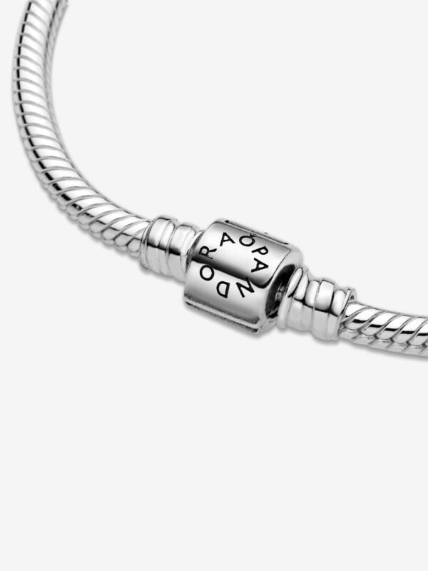 Barrel Clasp Snake Chain Bracelet Sterling silver - Image 2
