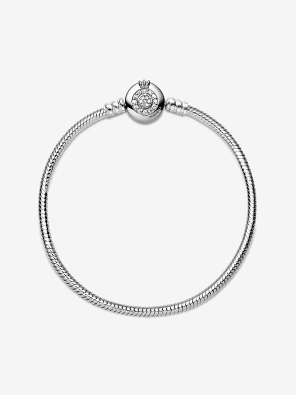 Sparkling Crown O Snake Chain Bracelet Sterling silver - Image 3
