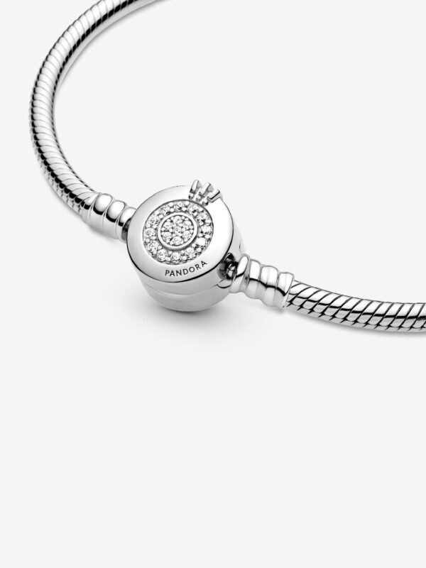 Sparkling Crown O Snake Chain Bracelet Sterling silver - Image 4