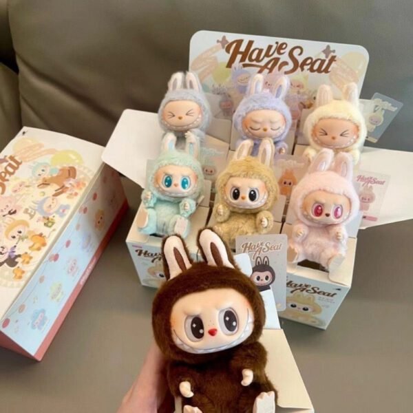 Cross-border labubu3.0 Labubu third generation version ethylene face pendant collection version heart-moving macaron doll blind - Image 23
