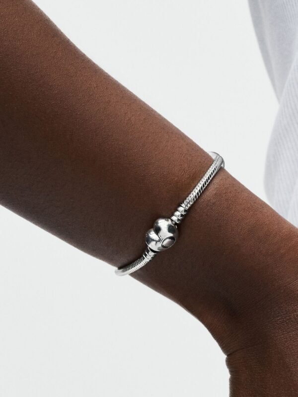 Pandora Moments Heart Clasp Snake Chain Bracelet Sterling silver